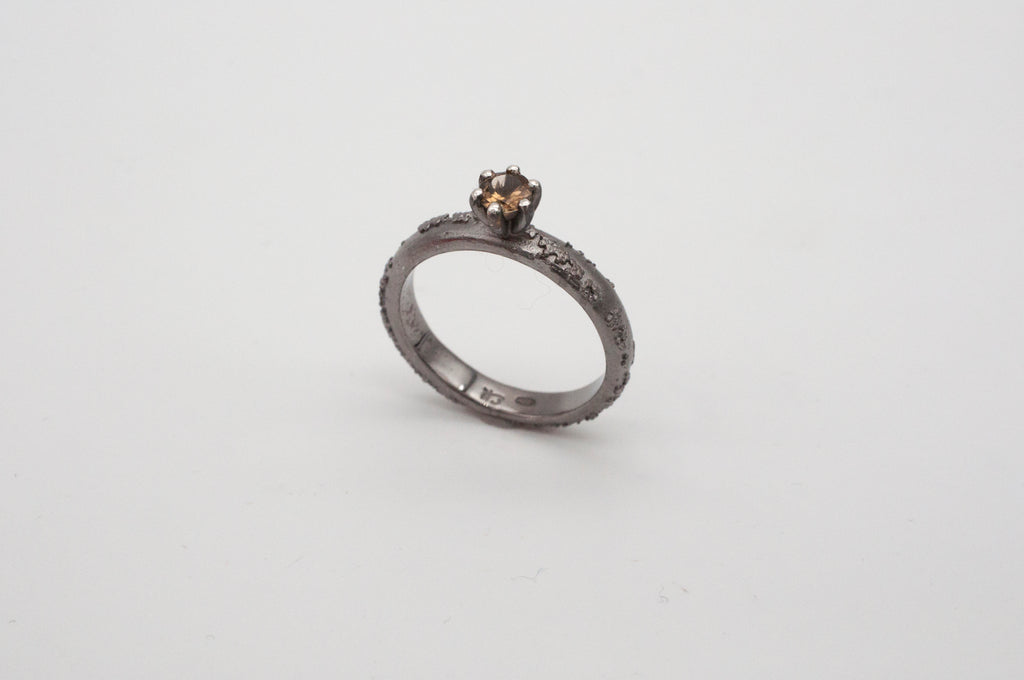 Ring - Weltenbummler - Canberra -  schwarz rhodiniert image 3