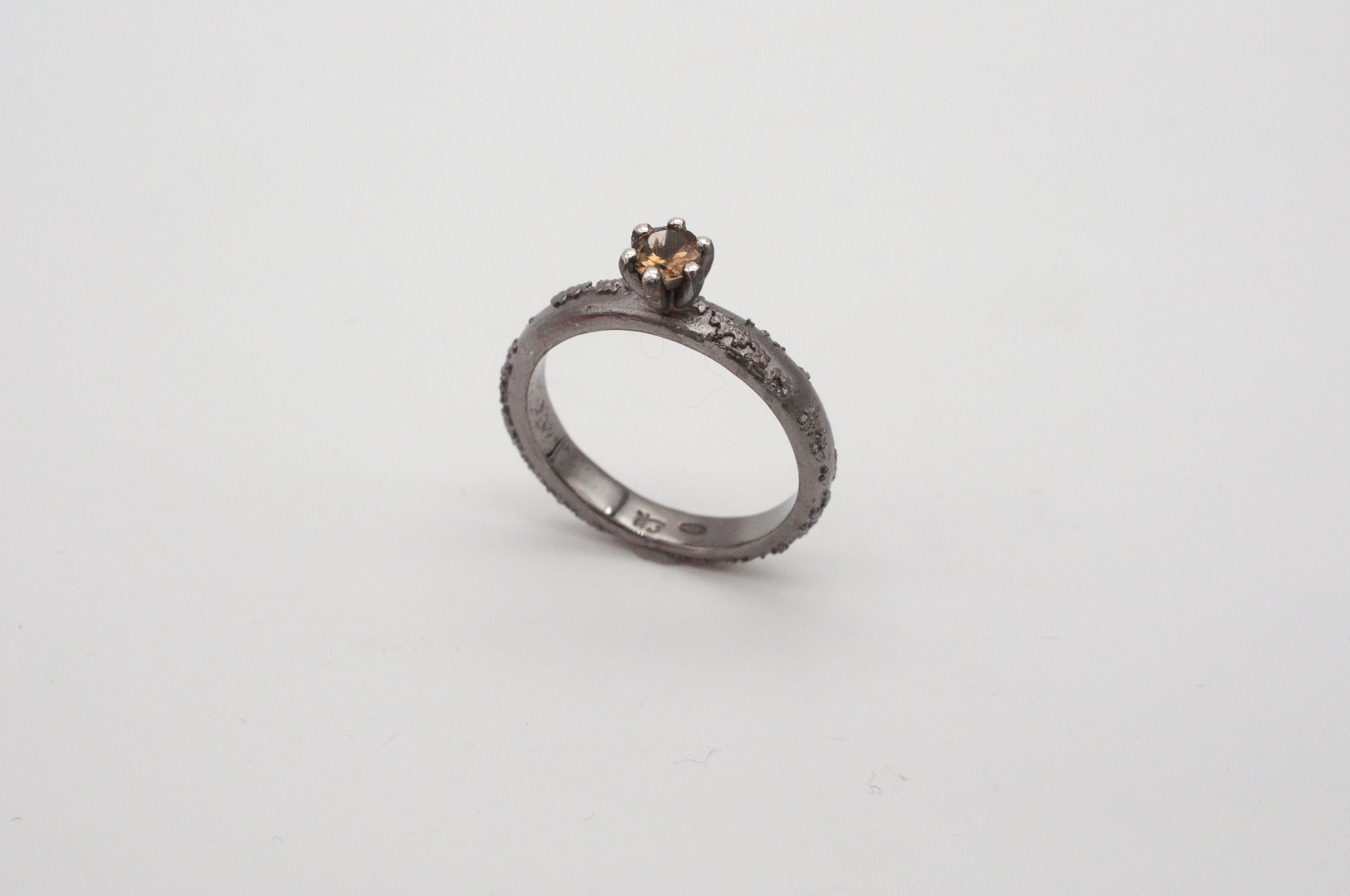 Ring - Weltenbummler - Canberra -  schwarz rhodiniert image 3