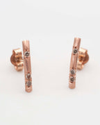 geometric rocks - Ohrstecker mit braunen Diamanten image 0