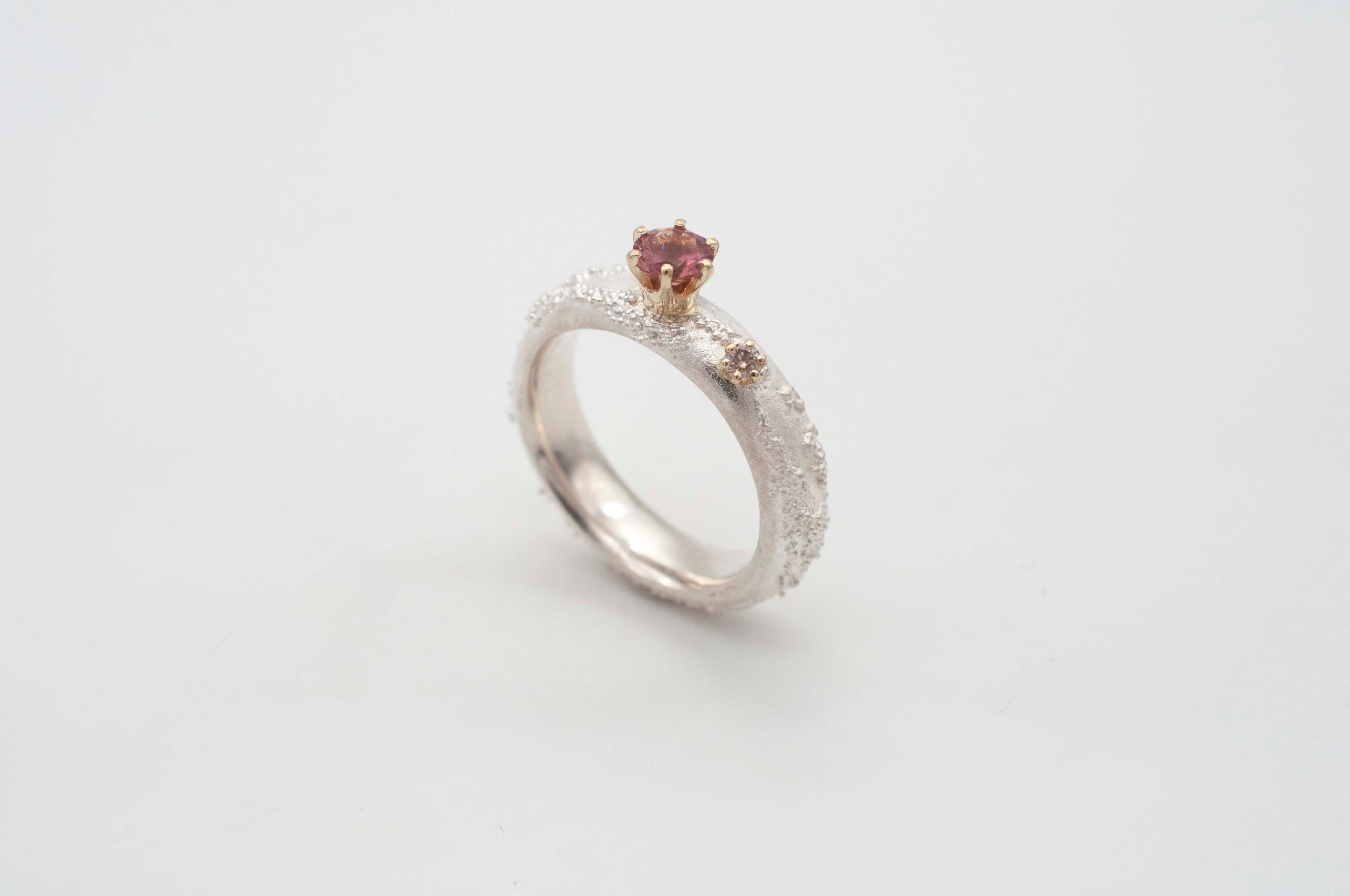 Weltenbummler - Ring - kleiner Prinz rosa und braun image 4