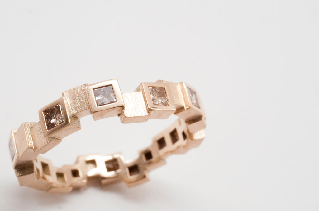 Memoryring Skyline - Kapstadt mit braunen Diamanten image 2