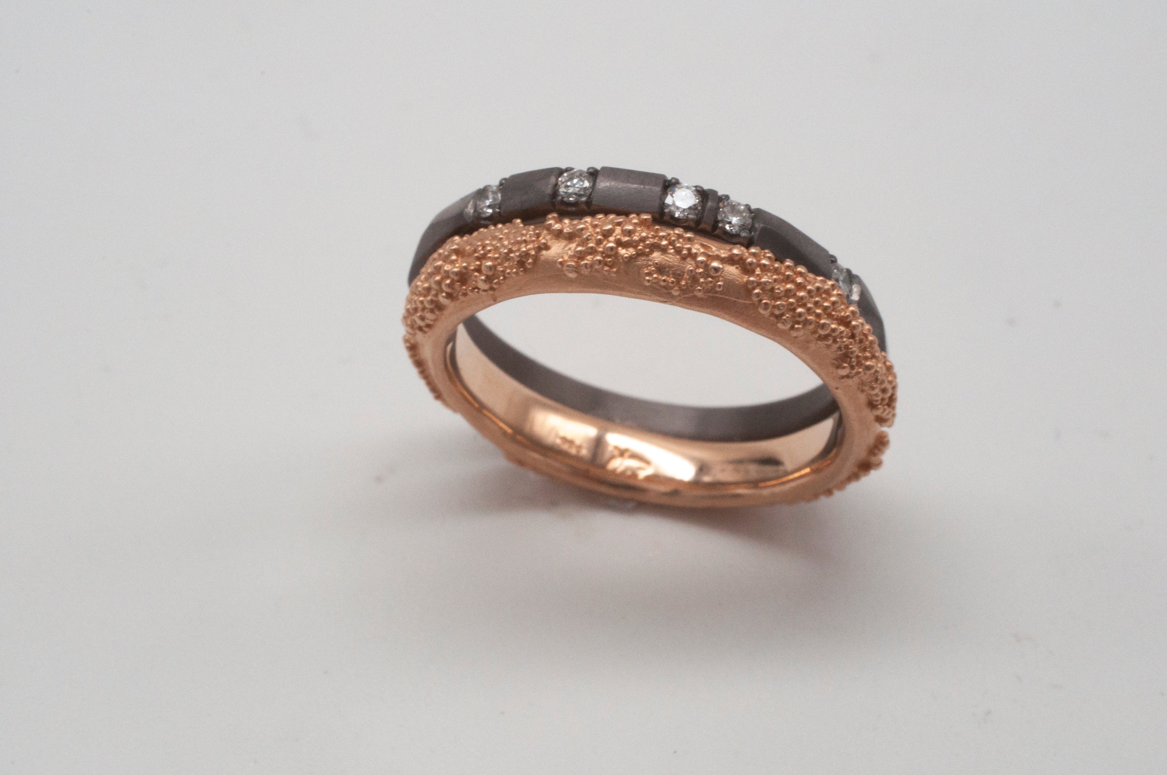 Ring Geometric Rock aus Tantal image 6