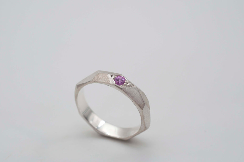 Ring - Geometric Rocks mit Saphir image 4