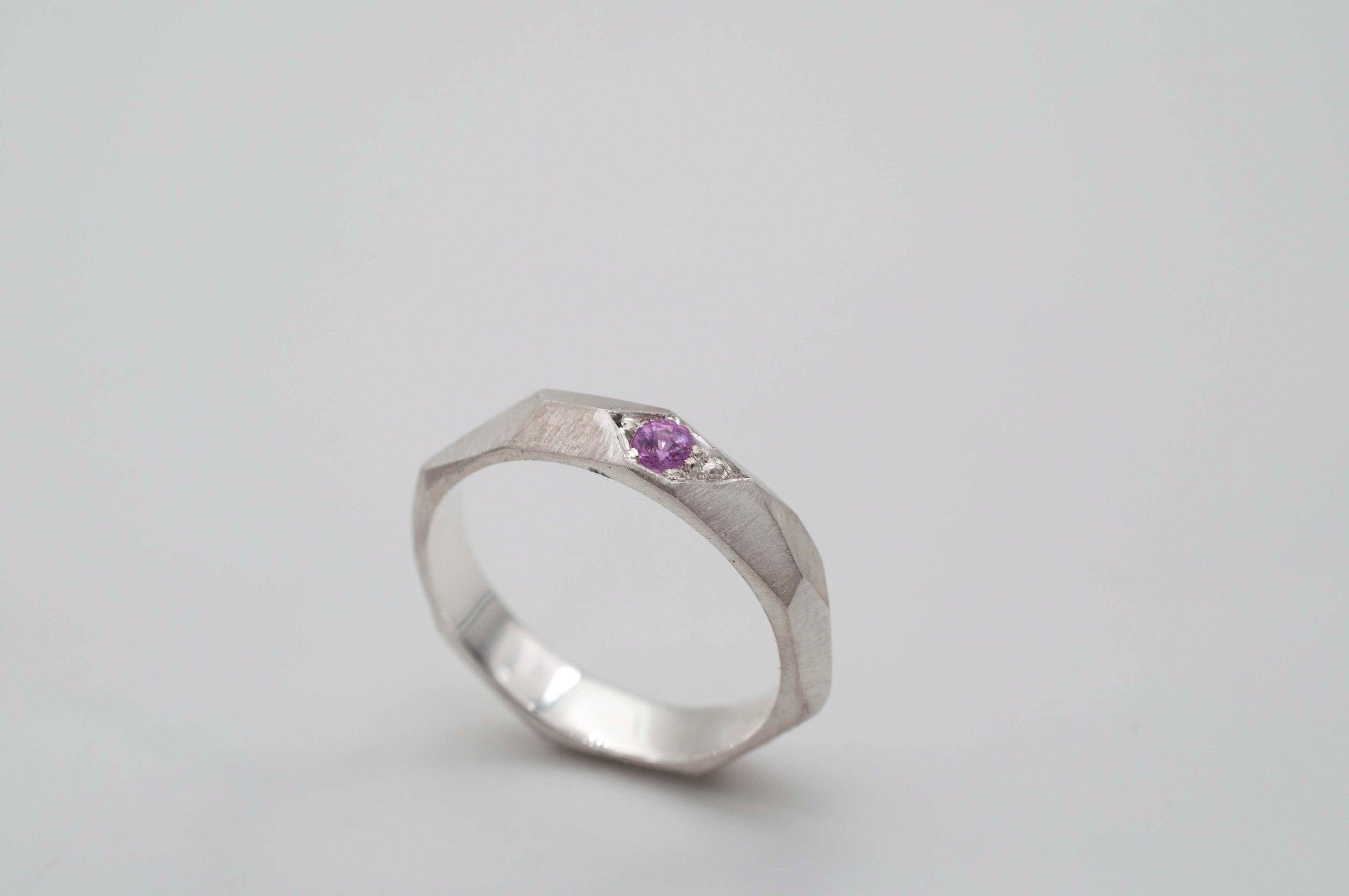 Ring - Geometric Rocks mit Saphir image 4