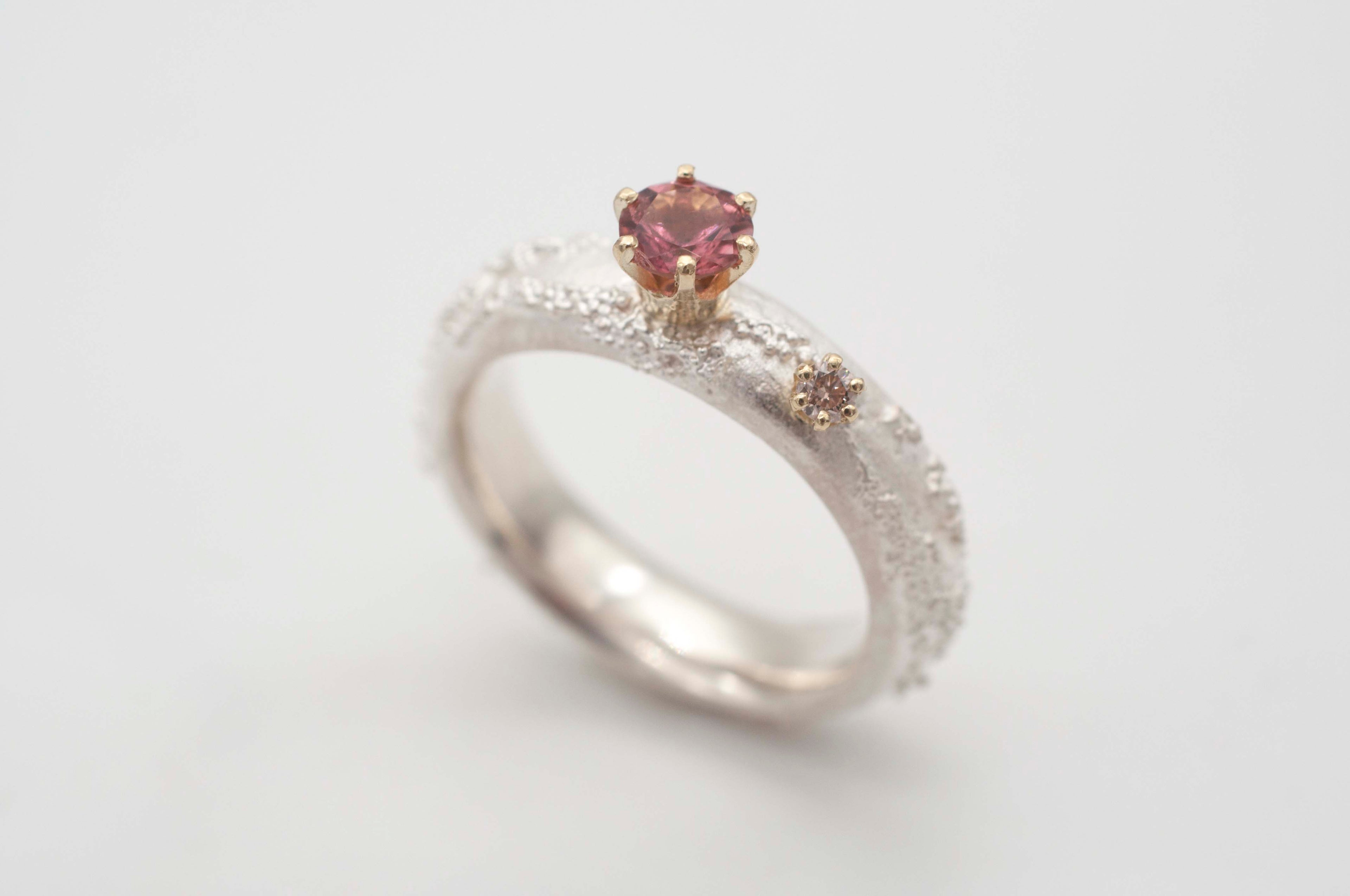 Weltenbummler - Ring - kleiner Prinz rosa und braun image 3