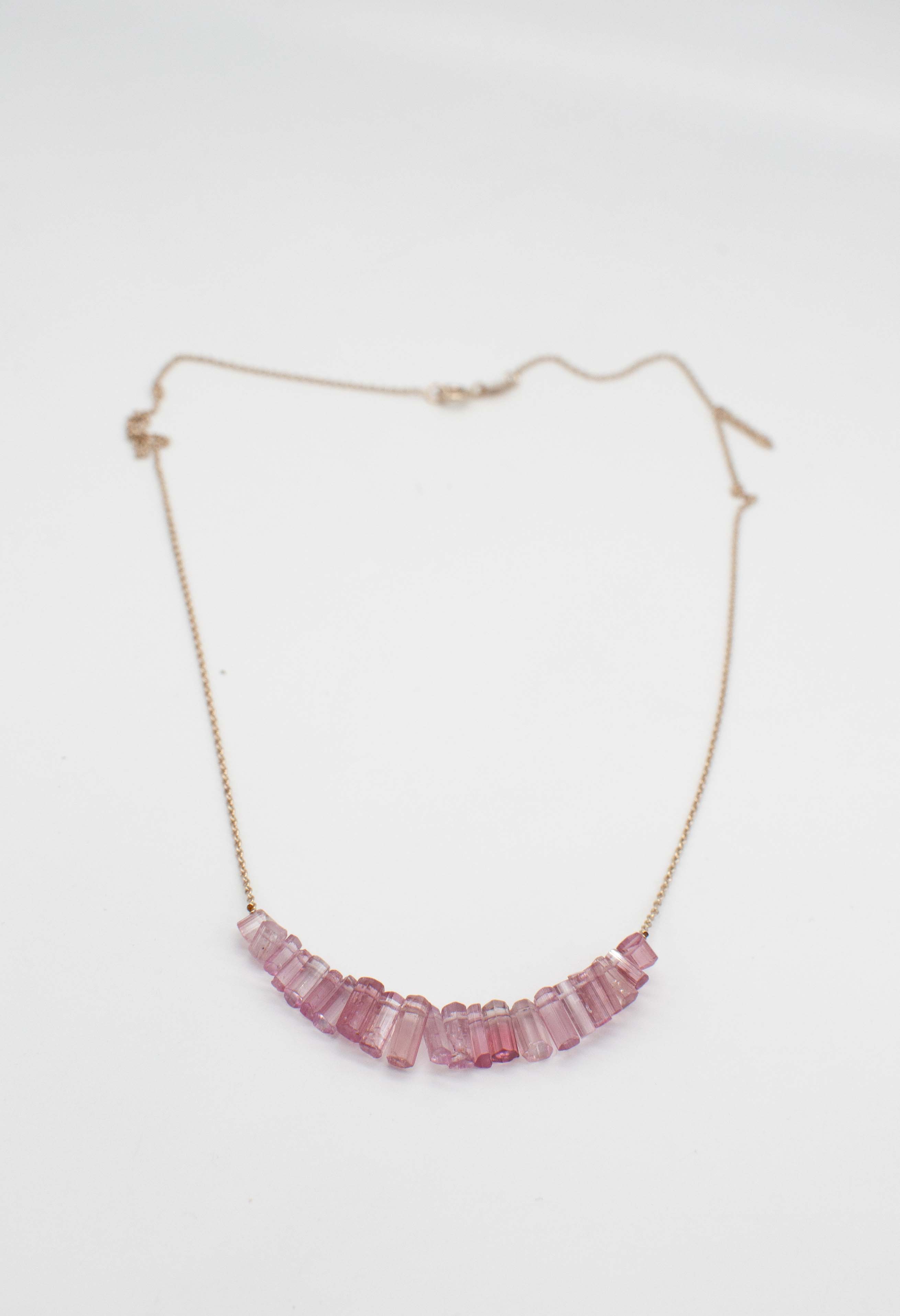 Kette - rosa Kristalle