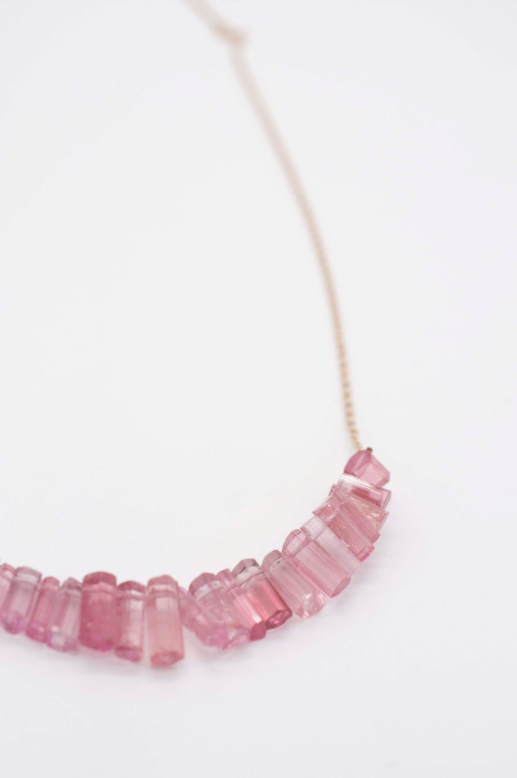 Kette - rosa Kristalle