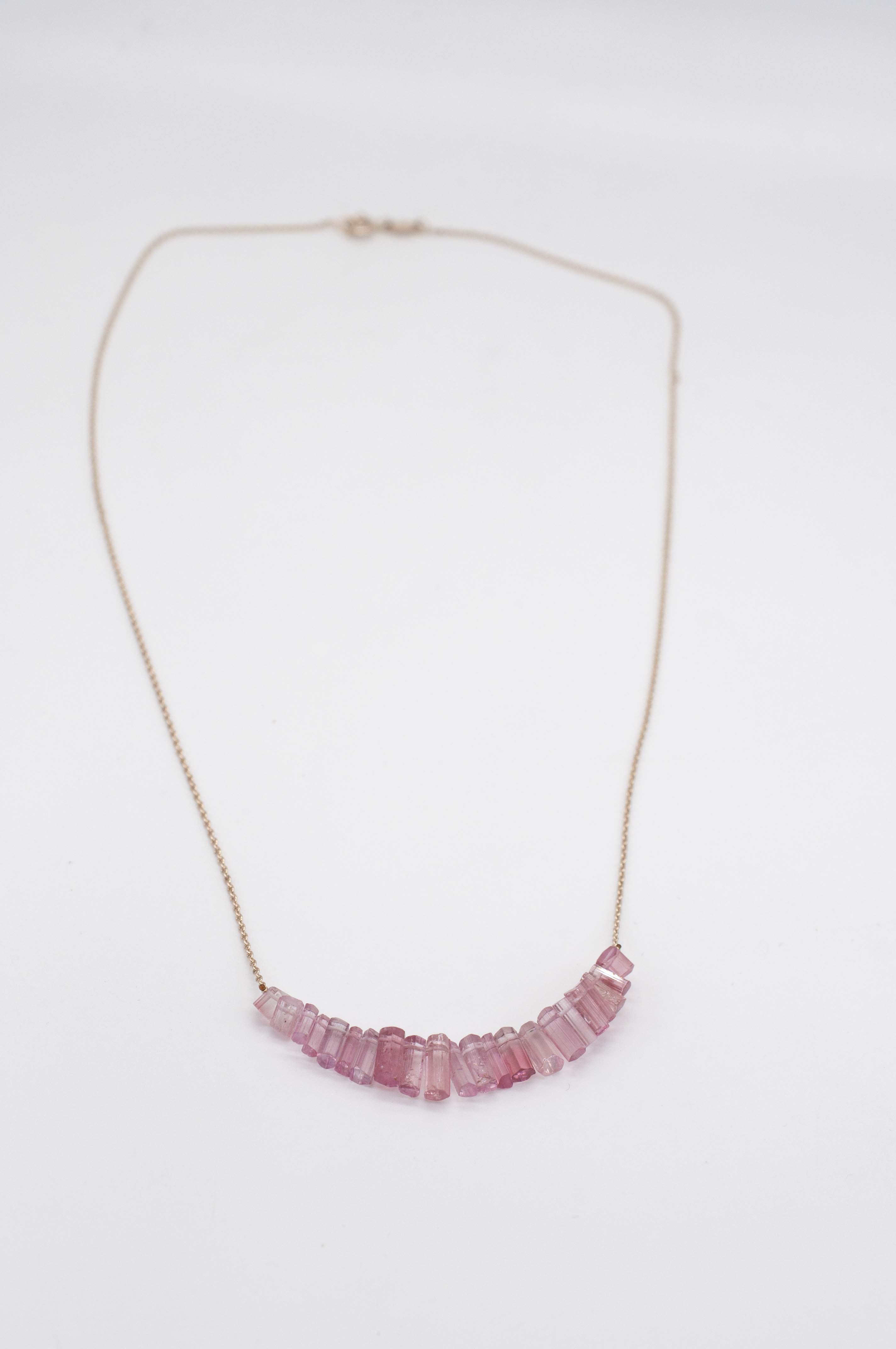 Kette - rosa Kristalle